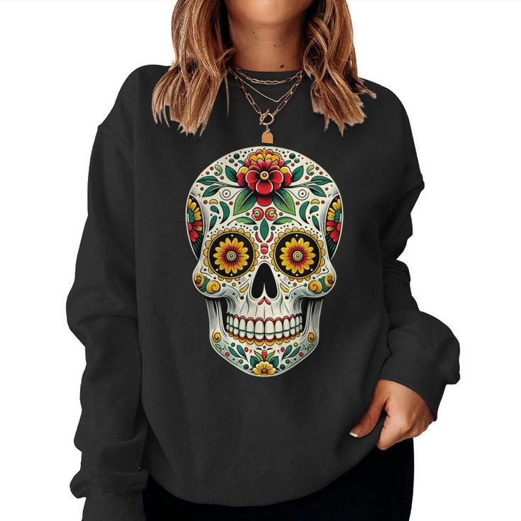 Skull Mexican Cinco De Mayo Costume For Women Women Sweatshirt