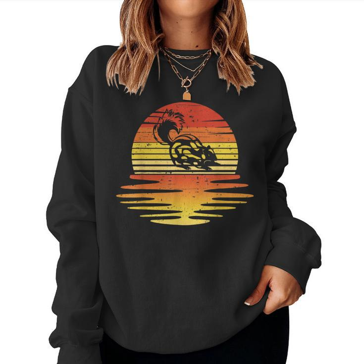 Skunk Vintage Retro Sunset Skunk Lover Women Women Sweatshirt