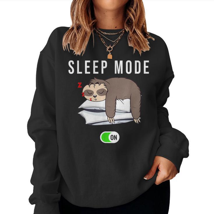 Sleep Mode Sloth Late Sleeper & Sleep Cap Sweatshirt Frauen