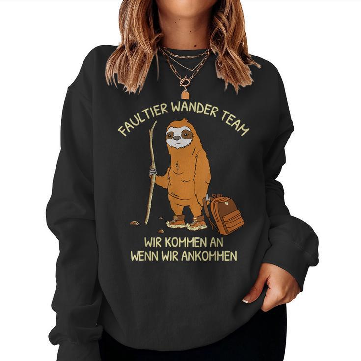 Sloth Hiking Team Hiking Group Sweatshirt Frauen