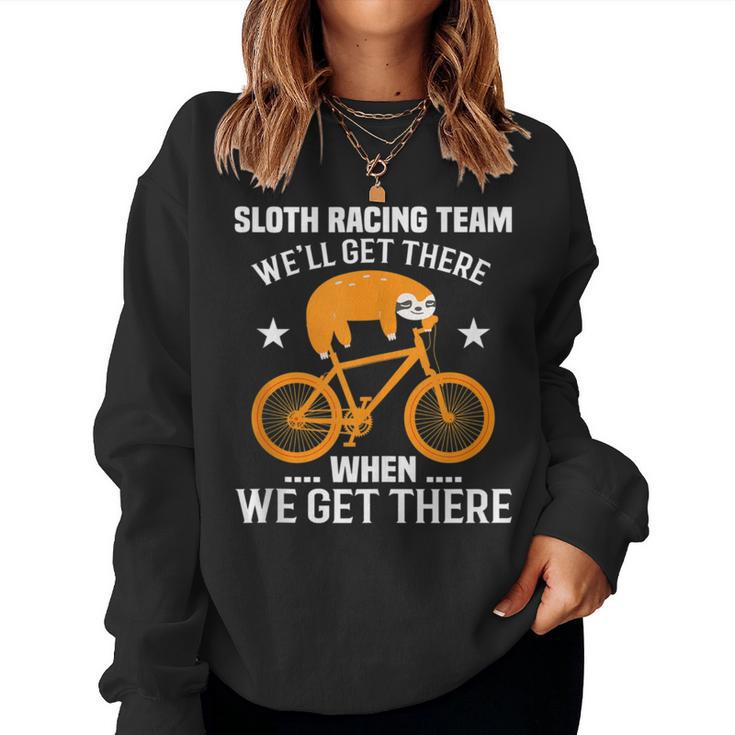 Sloth Racing Team Mtb Cycling Women Sweatshirt