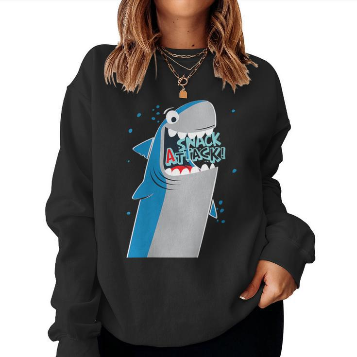 Snack Attack Shark Women Sweatshirt