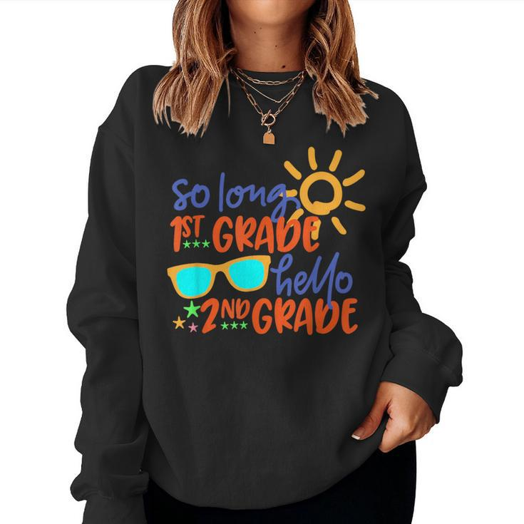 So Long 1St Grade Hello 2Nd Grade Teacher Student School Women Sweatshirt