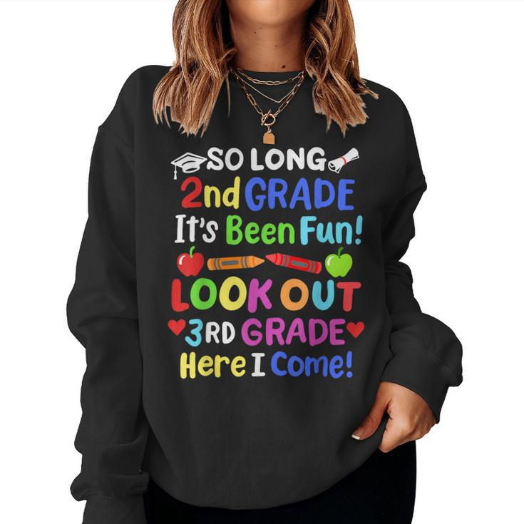 So Long 2Nd Grade Happy Last Day Of School Class Of 2024 Women Sweatshirt