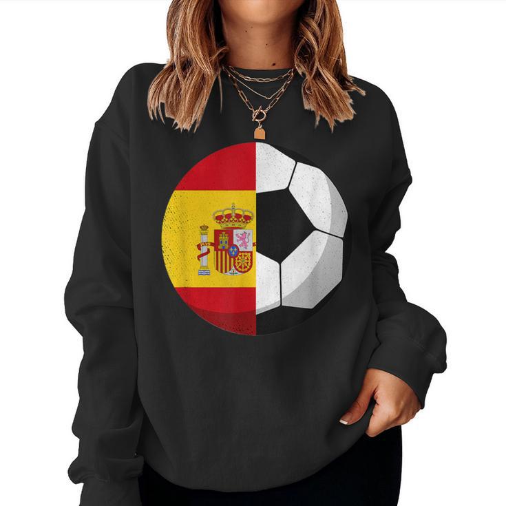 Spanien Flagge Fußball Mama Spanischer Fußball Papa Sweatshirt Frauen