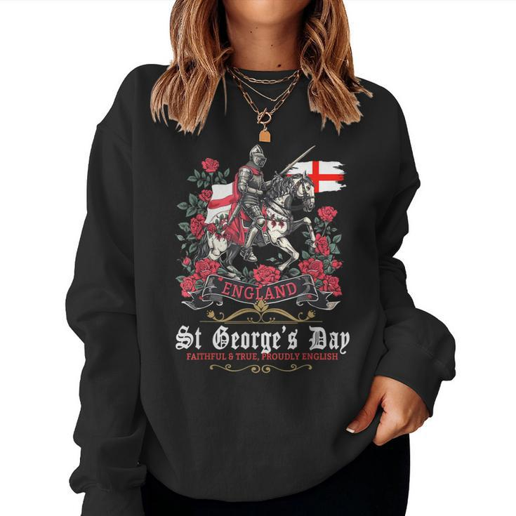 St Georges Day Outfit Idea For & Novelty English Flag Women Sweatshirt