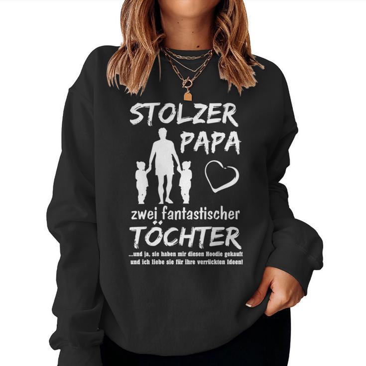 Stolzer Papa Zwei Töchter Girls' Sweatshirt Frauen