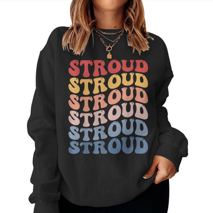 Stroud City Groovy Retro Women Sweatshirt