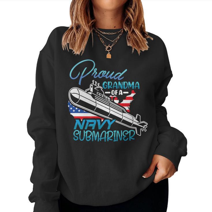 Submariner Submarines Veteran Grandma Of A Navy Submariner Women Sweatshirt