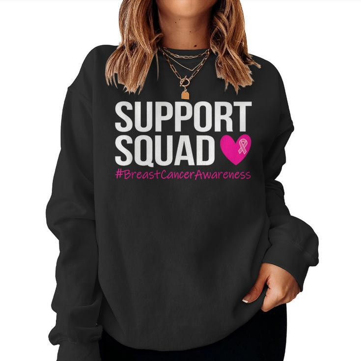 Support Squad Breast Cancer Awareness Month Pink Mens Women Sweatshirt