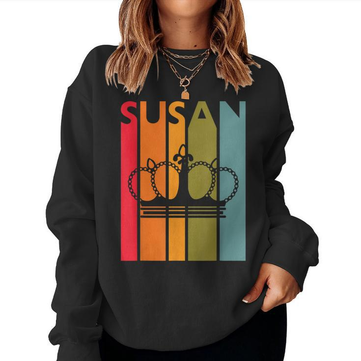 Susan Idea For Girls First Name Vintage Susan Women Sweatshirt