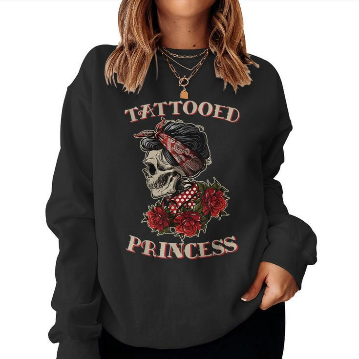 Tattooed Princess Cute Tattoo Women Sweatshirt