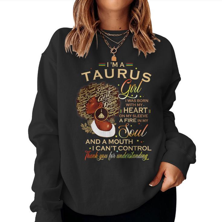 Taurus Girl For Black Melanin Afro Queen Women Sweatshirt