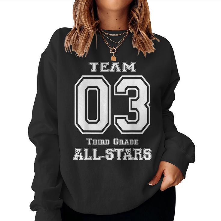 Team 3Rd Grade All-Stars Sport Jersey Women Sweatshirt