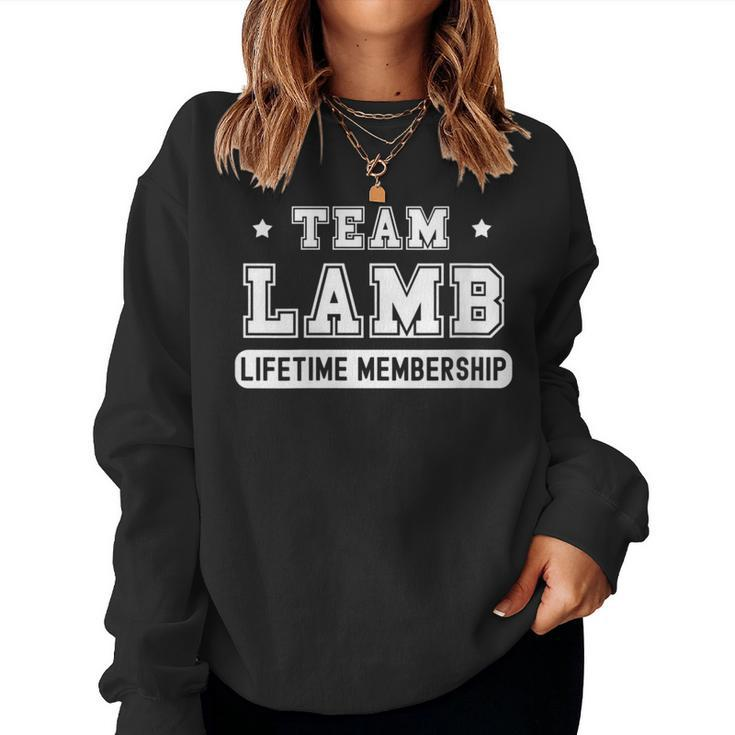 Team Lamb Lifetime Membership Family Last Name Women Sweatshirt
