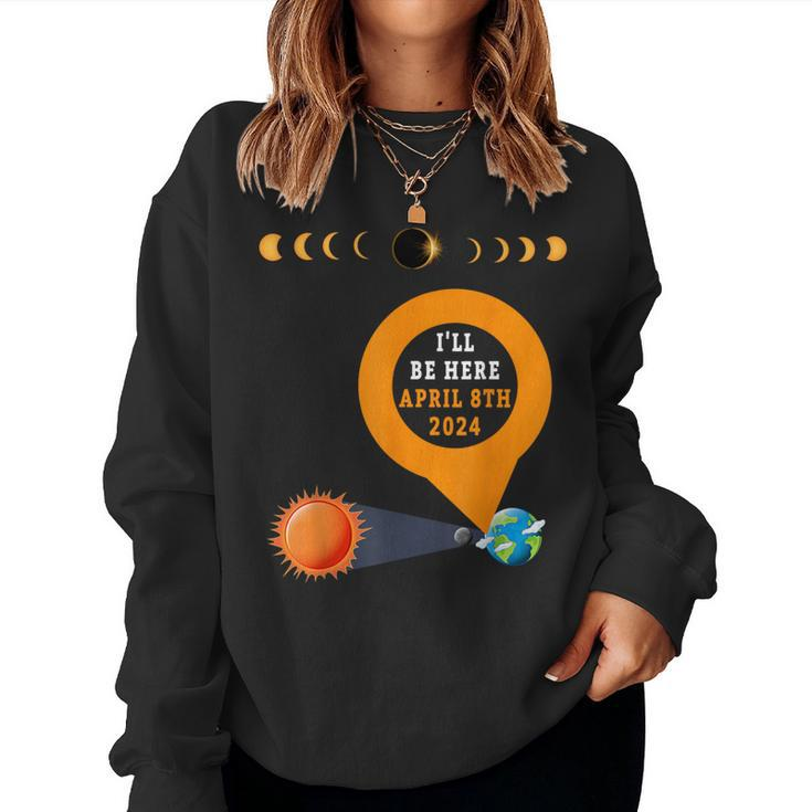 Total Solar Eclipse 2024 Idea For & Solar Eclipse Women Sweatshirt