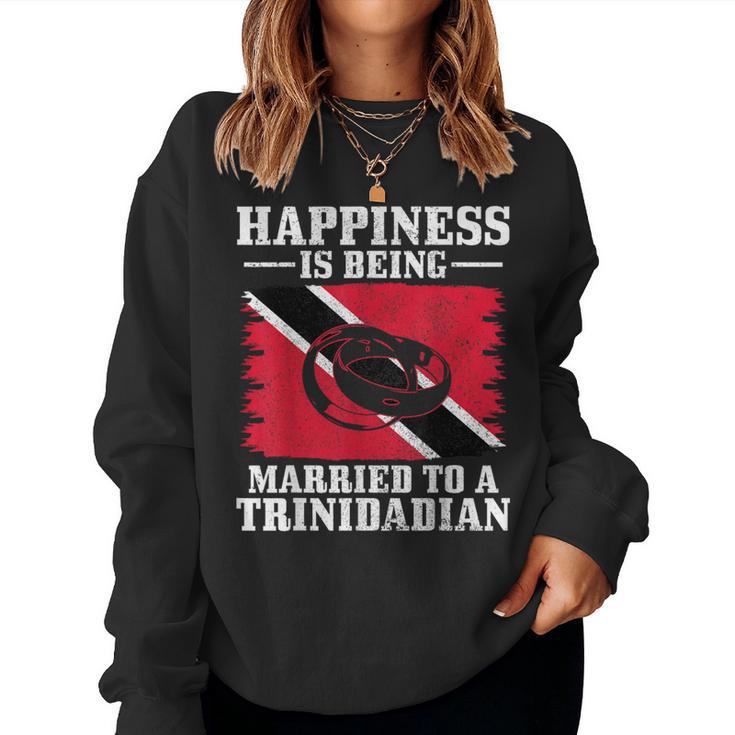 Trinidadian Wife Husband Wedding Trinidad & Tobago Flag Women Sweatshirt