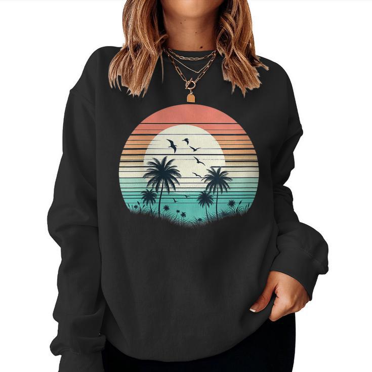 Tropical Beach Vintage Retro Style 70S 80S Women Sweatshirt