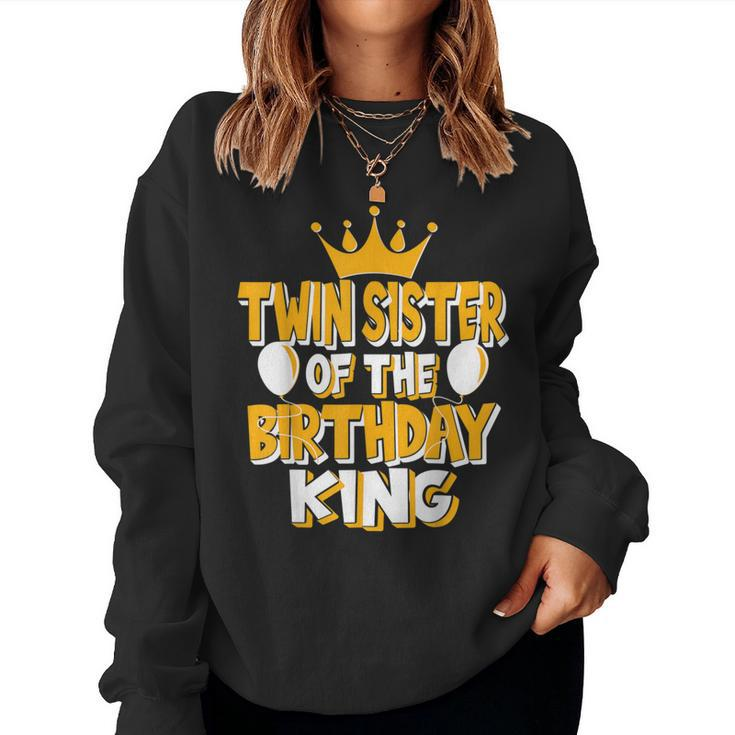 Twin Sister Of The Birthday King Family Matching Women Sweatshirt