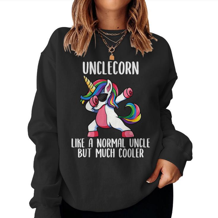 Unicorn Uncle Girl Birthday Party Apparel Unclecorn Cute Women Sweatshirt