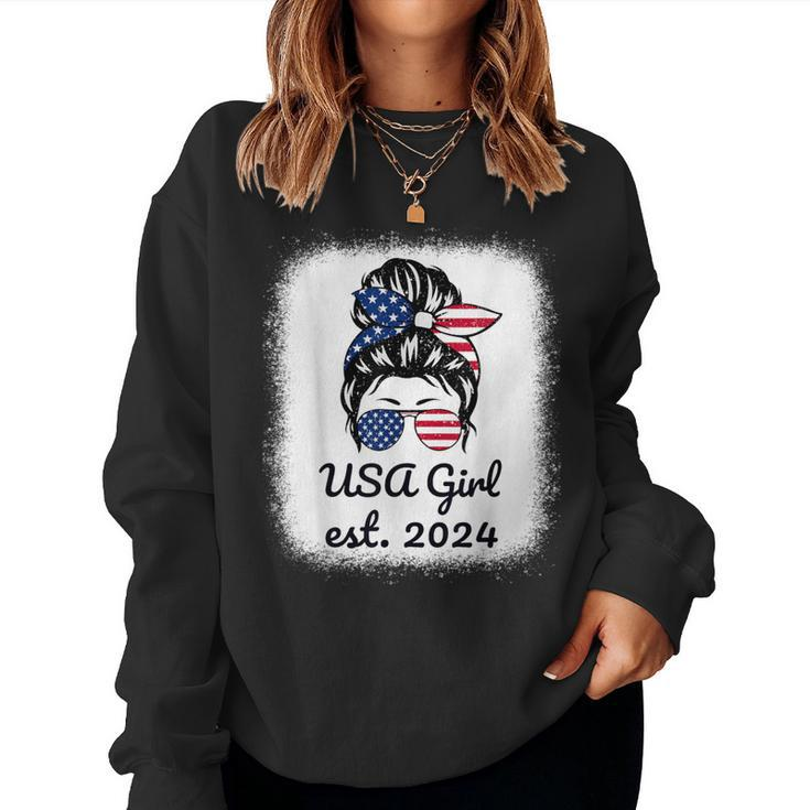Us Citizen Est 2024 Citizenship New Usa Citizen Girl Women Sweatshirt