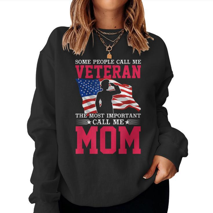 Veteran Mom Usa Veterans Day Us Army Veteran Mother's Day Women Sweatshirt