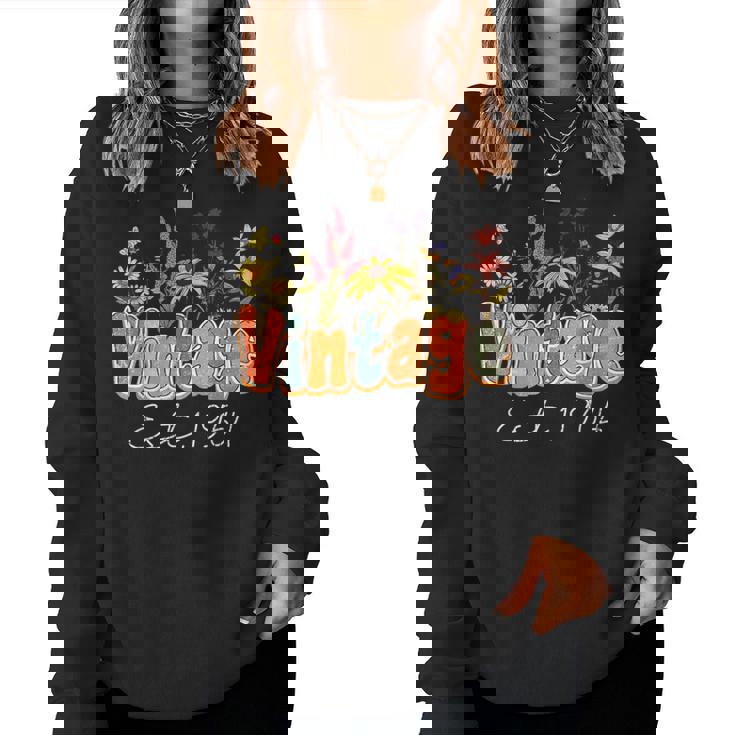 Vintage 1964 60Th Birthday Wildflower 60 Year Old Women Women Sweatshirt