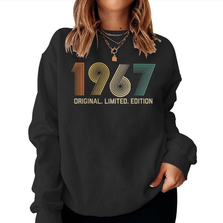 Vintage 1967 Birthday Retro 1967 For Born In 1967 Women Sweatshirt