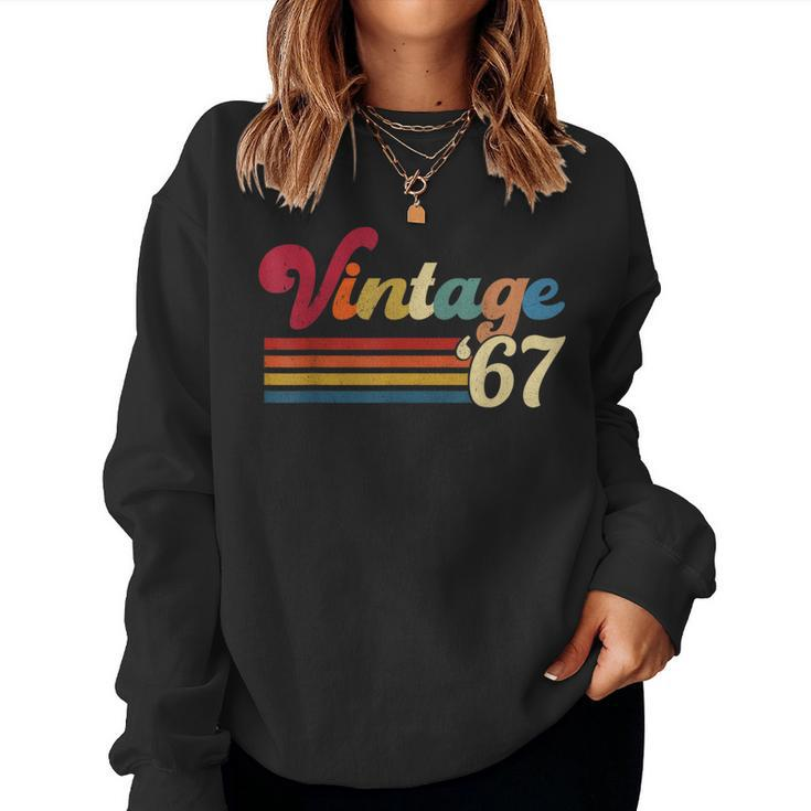 Vintage 1967 Retro 55'S 55Th For B-Day Women Sweatshirt