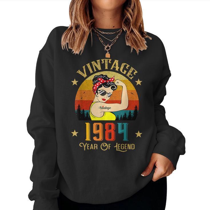 Vintage 1984 Birthday 40 Years Old Vintage 1984 Women Sweatshirt
