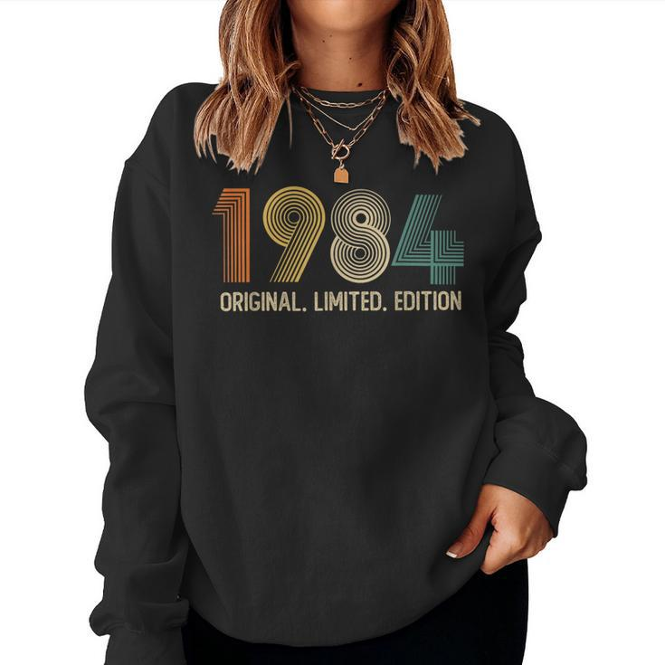 Vintage 1984 Birthday Retro 1984 For Born In 1984 Women Sweatshirt