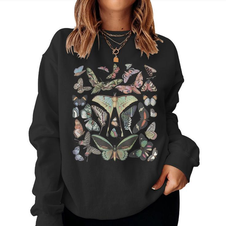 Vintage Butterfly And Moth Cute Graphic For Teacher Womens Women Sweatshirt