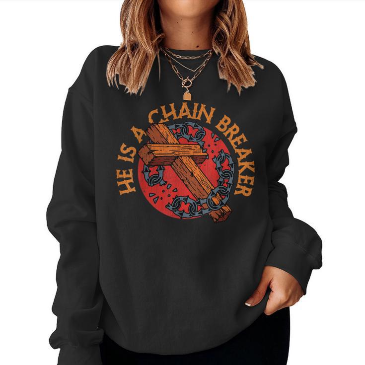 Vintage Christian Apparel Clothing Chain Breaker Women Sweatshirt