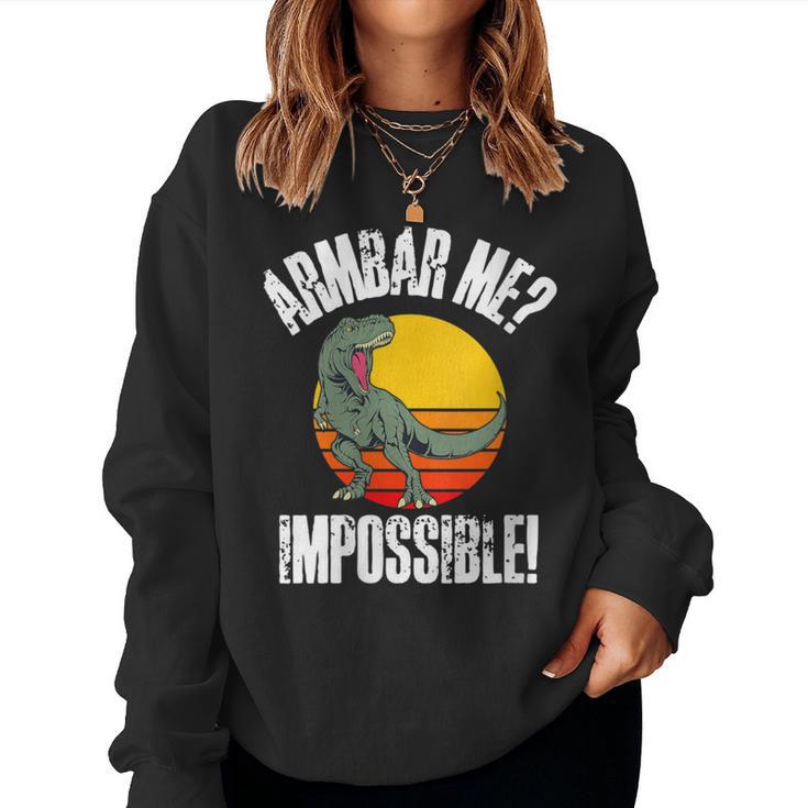 Vintage Jiu-JitsuRex Armbar Me Bjj Dinosaur Humor Women Sweatshirt