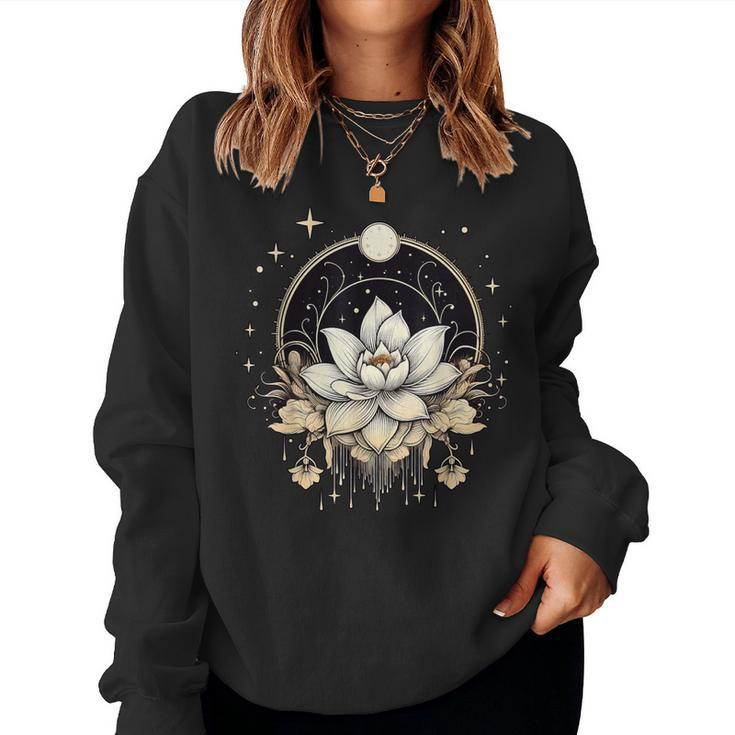 Vintage Lotus Flower On Lotus Flower Women Sweatshirt