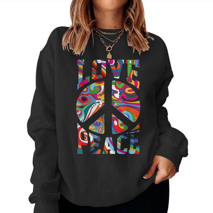 Vintage Love Peace 60S 70S Tie Dye Hippie Lover Men Women Sweatshirt