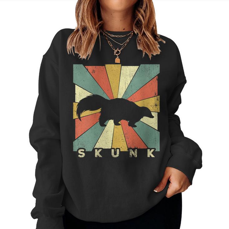 Vintage Skunk Lover Retro Style Animal Women Sweatshirt