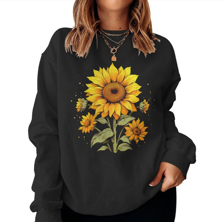 Vintage Sunflower Graphic Women Sweatshirt