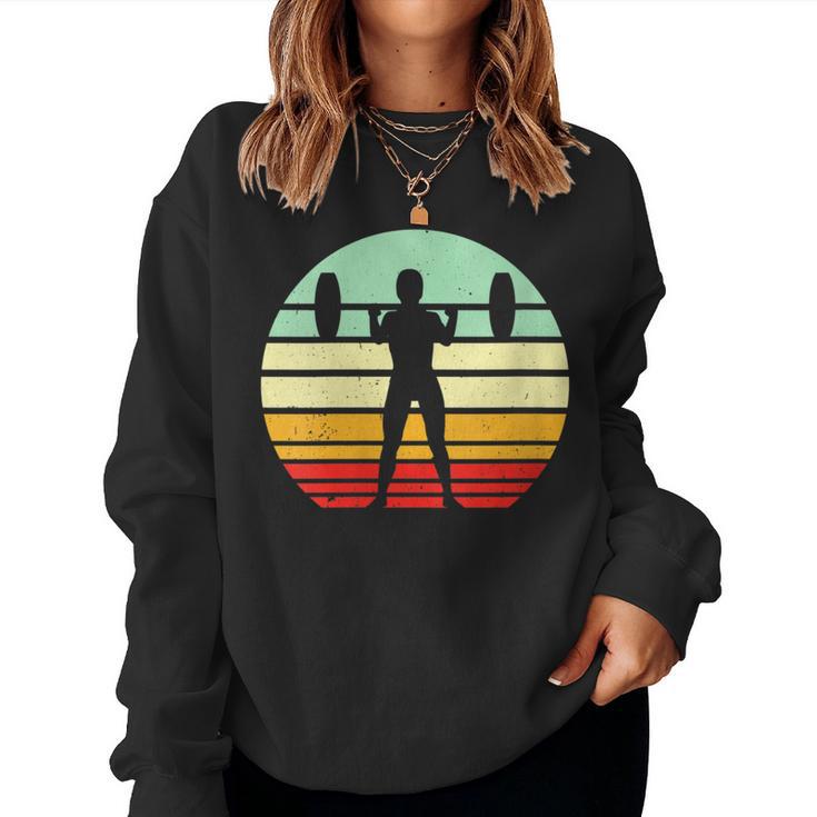 Vintage Workout Fitness Gym Motivational Retro Weightlifting Women Sweatshirt