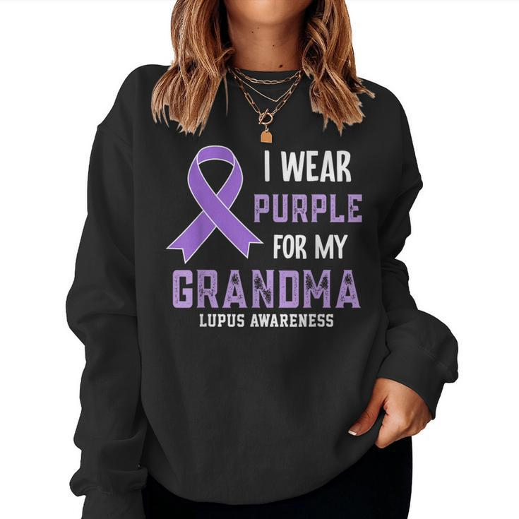 I Wear Purple For My Grandma Lupus Awareness Women Sweatshirt