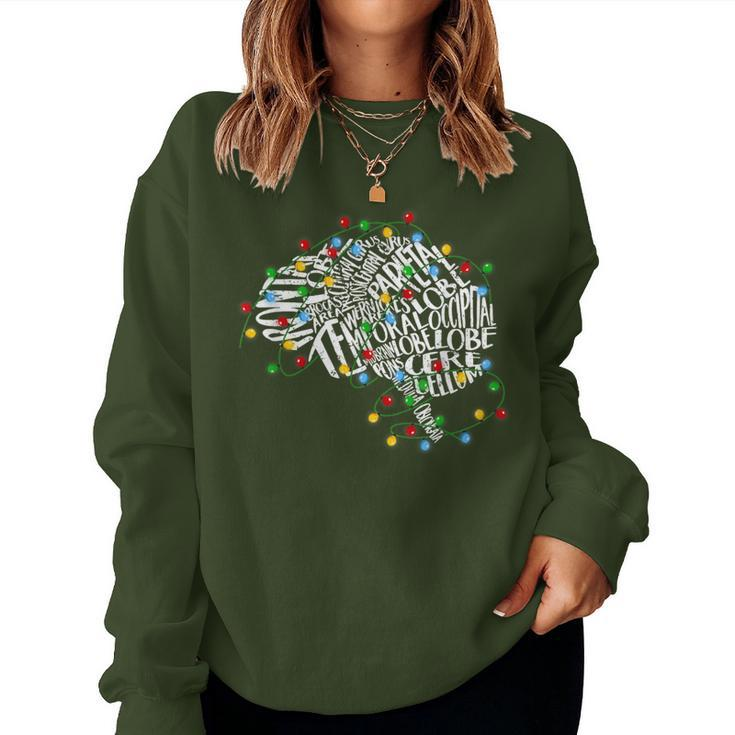 Brain Neuro Trauma Nurse Christmas Neuroscience Neurologist Women Sweatshirt