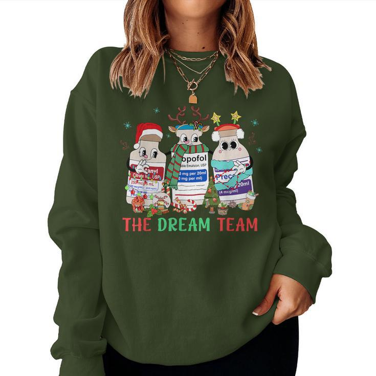 The Dream Team Intensive Care Unit Icu Rn Nurse Christmas Women Sweatshirt