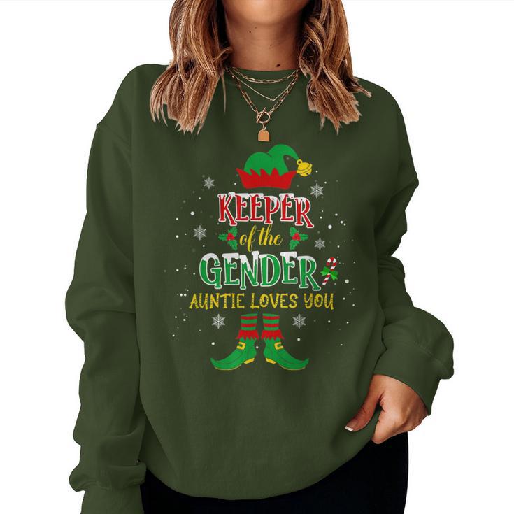 Elf Christmas Pajamas Keeper Of The Gender Auntie Women Sweatshirt