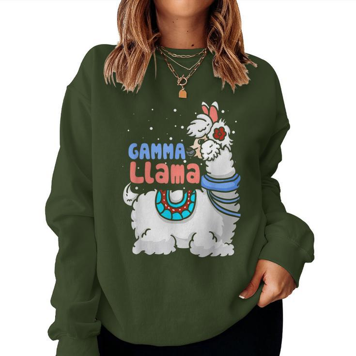 Gamma Llama Matching Family Christmas Pajamas Women Sweatshirt