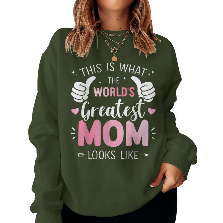 Greatest Mom Mother Looks For Christmas Birthday Women Sweatshirt