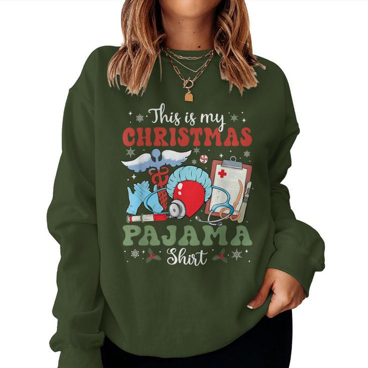 Groovy This Is My Christmas Pajama Surgical Tech Xmas Women Sweatshirt