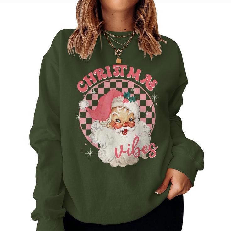 Groovy Santa Claus Retro Christmas Xmas Holiday Women Women Sweatshirt