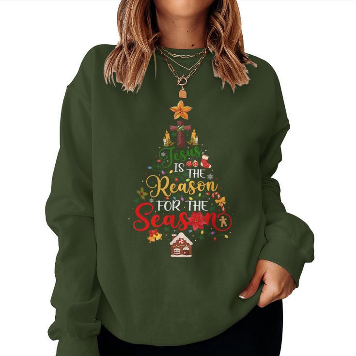 Jesus Is The Reason For The Season Christian Faith Christmas Women Sweatshirt