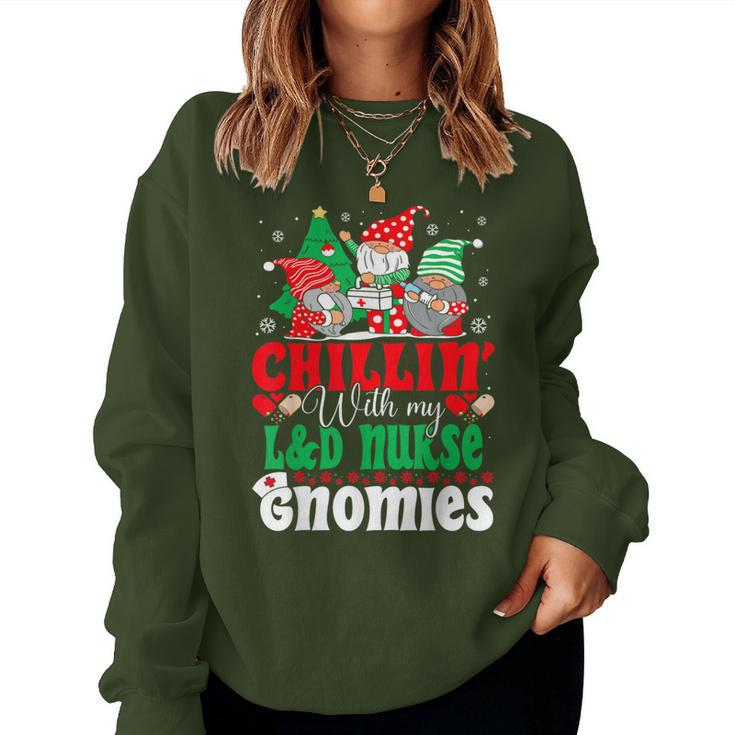 Labor & Delivery Nurse Gnomes L&D Nurse Christmas Women Sweatshirt