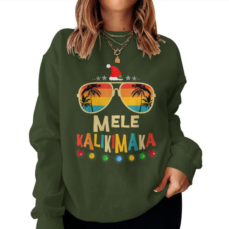 Mele Kalikimaka Christmas Hawaiian Apparel Santa Men Women Sweatshirt